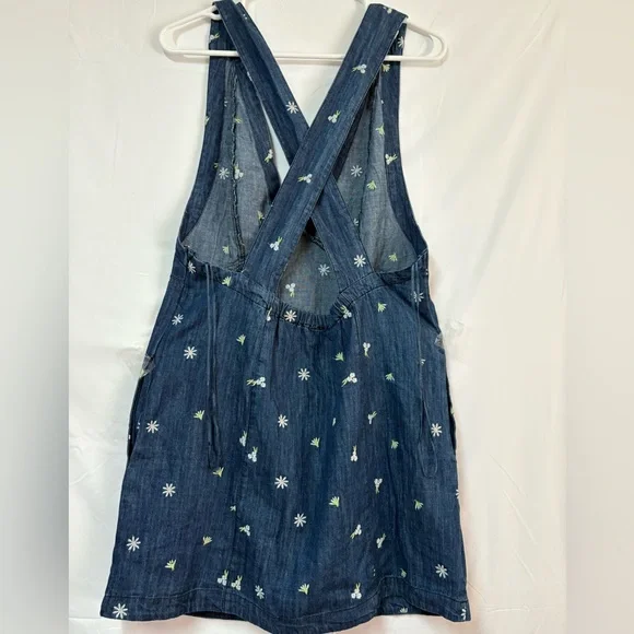 Free People Denim Blue Floral Mini Dress - Picture 4 of 9